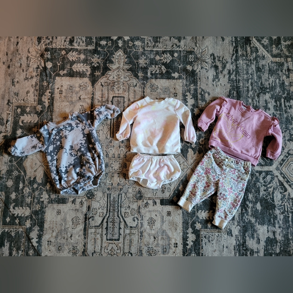 Baby Girl 6-9 Months Fall / Sweatshirt Bundle Calvin Klein Cat & Jack Grayson